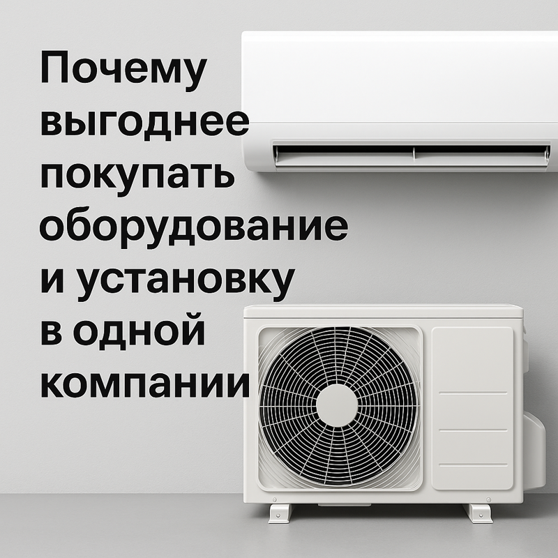 Монтаж кондиционера: почему выгоднее покупать оборудование и установку в одной компании